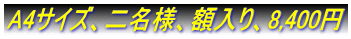 A4�T�C�Y�A�񖼗l�A�z����A8400�~�` 
